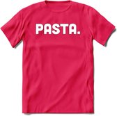 Pasta - Snack T-Shirt | Grappig Verjaardag Kleding Cadeau | Eten En Snoep Shirt | Dames - Heren - Unisex Tshirt | - Roze - XXL