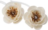 2 x natuurlijke diffusorbloemen - kleine lotus aan touwtje - Geurstokjes - Huisparfum - Touwtje  L 12cm  Bloem Dia 6cm x H 3cm