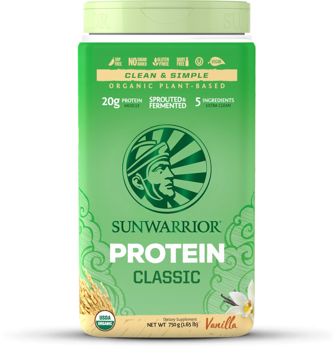 Sunwarrior Classic Proteïne Vanille - 750 gram
