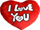 Verhaak Kussen Hart I Love You 70 Cm Rood