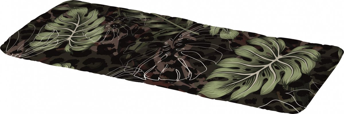 Groen loungekussen van Madison met plaid design, afmetingen 180x68 cm, voor comfortabele outdoor loungesets.