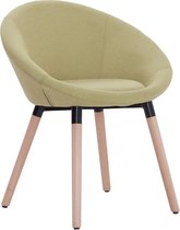 vidaXL Eetkamerstoelen 2 st stof groen