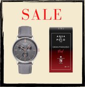 Heren parfum - heren horloge - Aqua di Polo - Giftset - Aanbieding