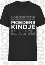 MOEDERS KINDJE kids t-shirt - Zwart - Maat 104 - Korte mouwen - Unisex - jongens & meisjes - leuke shirtjes - grappig - humor - quotes - kwoots - spreuken - cadeau - kado