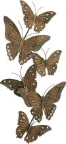 Boltze - Papillons - Décoration murale - Décoration murale - Métal - 3D - 7x51x92cm - Or - Koper
