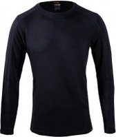 Point6 - Thermo Shirt - Lange Mouw - Heren - Ondershirt - Baselayer - Merinowol - Ronde Hals - Zwart - Medium