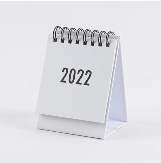 Petit calendrier de bureau Witte 2022 - Calendrier de table 2022 -  Calendrier 2022 