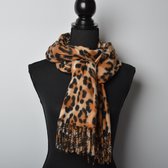 Yoonz - Sjaal Winter - Panterprint - Camel