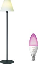 GG-spot Vloerlamp - Staande Lamp voor Binnen en Buiten - 176 cm - Dimbaar - IP56 Waterbestendigheid - Tuinverlichting - Buitenlamp - Incl. Philips Hue White & Color Ambiance E14