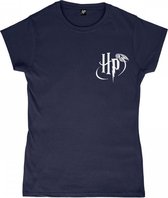 Harry Potter HP Logo Pocket Dames  T-Shirt - Maat L