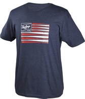 Rawlings FLM3 Bat Flag T-Shirt L Navy