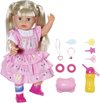 foto van BABY Born Little Sister Kleuterschool Klein Zusje Blond - Babypop 36 cm