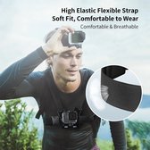 Gopro riem/Mount - Inclusief hoofdbandje - Beschikbaar voor Gopro 4, 5, 6, 7, 8, 9 en 10 -  Dji Osomo Yi 4K Sjcam Eken Go Pro Hero 4, 5, 6, 7, 8, 9 en 10