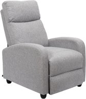 DREAM - Relaxfauteuil - Stof - Grijs - L 67 x D 98 x H 97 cm