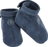 Baby Slofjes Leer | Zachte Zool | 3 tot 18 maanden | Maat: 16 (3-6 maanden) | 100% echt leer | Kleur: navy / blauw