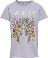 Kids ONLY KOMLUCY LIFE S/S FIT TIGER TOP BOX Meisjes T-shirt - Maat 110