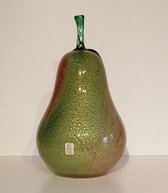 Gränna Glasbruk AB - Kristallen peer met bladgoud - H16cm