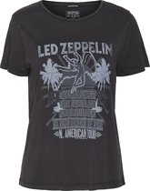 Noisy may NMNATE LED ZEPPELIN  WASHED TSHIRT Dames T-Shirt - Maat L