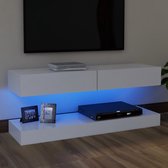 Decoways - Tv-meubel met LED-verlichting 120x35 cm wit