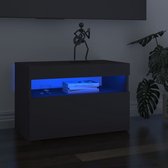 Decoways - Tv-meubelen 2 stuks met LED-verlichting 60x35x40 cm grijs