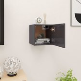 Decoways - Tv-wandmeubel 30,5x30x30 cm hoogglans grijs