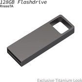 Stijlvolle en zeer snelle 128GB USB stick - flashdrive - Titanium look - RneeeTA