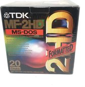 TDK MF-2HD MS-DOS Floppy Diskettes 20 Pack / TDK Floppy Diskettes.