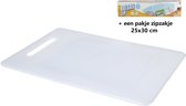 Wit snijplanken kunststof - 37X23 Cm Grote snijplank kunststof- Antislip- Vaatbestendig- Ophang baar