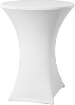 Statafelrok wit - Statafel Tafelrok - Statafelhoes - Stretch – wit - ∅80 x 120 cm – Cocktailparty - Trouwen - Bruiloft