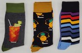 Crazy Soxx - 3 paar vrolijke Sokken - Grappige Sokken - Funny Socks - Humor - Happy