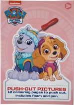 Prikblok PAW Patrol - 'Push-Out Plaatjes' met Prikblok en Prikpen - Roze