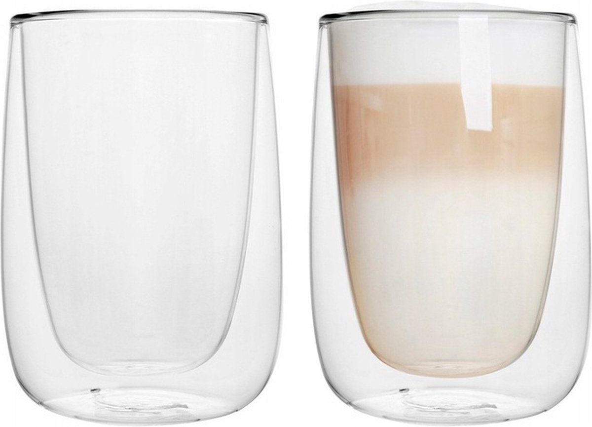 Florina dubbelwandige koffieglazen of theeglazen 250 ML- Set van 2 - Gehard glas