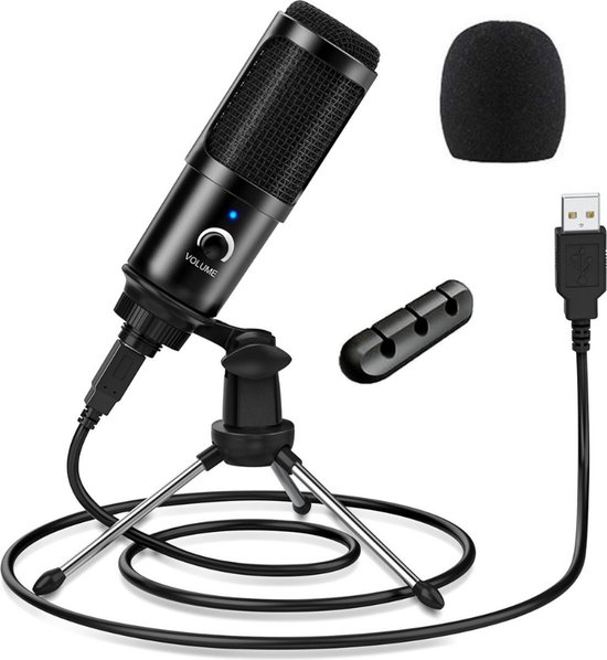 Condensator Microfoon voor PC - Studio Microfoon - Gaming Microfoon - USB -...