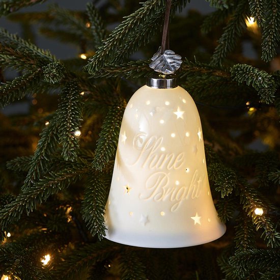 Maison Kerst Ornament - Shine Decoration Bell - Wit | bol.com