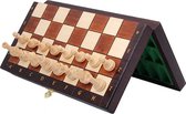 Chess the Game - Onze Kleinste Magnetisch Schaakspel - BRUIN houten schaakbord incl. schaakstukken.