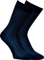 Hobby - Sokken - 2-pack - Egyptisch katoen - Donkerblauw - 3087