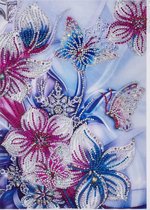 Zizza® Diamond Painting Schilderij Vlinder - Diamond Painting Paars en Blauw - Diamond Painting Volwassenen - 30 x 40 cm