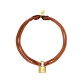 Armband satijn met slotdetail-Yehwang-Camel