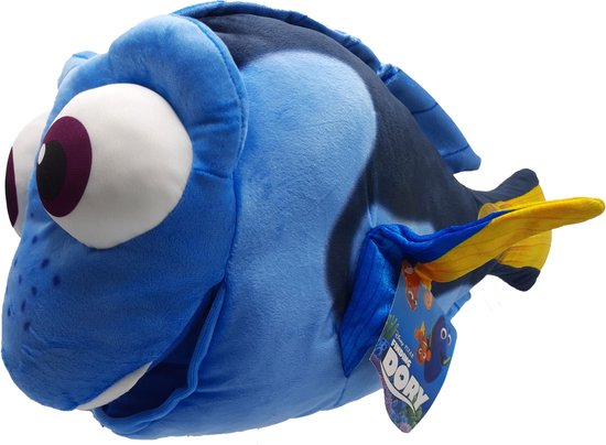 Beschuldiging Bewolkt Retoucheren Finding Dory - Finding Nemo - Dory - Pluche Knuffel Vis - XXL - Blauw - 60  cm | bol.com