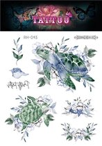 Temporary tattoo | tijdelijke tattoo | fake tattoo | zeeschildpad | 150 x 105 mm