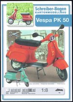 Kartonnen bouwplaat Vespa PK 50 schaal 1:8