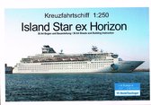 bouwplaat, modelbouw in karton. Cruiseschip Island Star ex Horizon, schaal 1/250