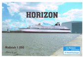 bouwplaat, modelbouw in karton van het cruiseschip Horizon, schaal 1/250