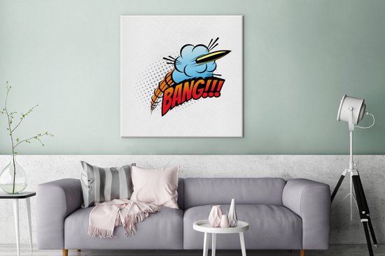 Dictons de peinture sur toile – « Peur !!! - Citations - 90x90 cm - Décoration murale