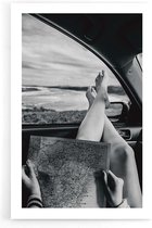 Walljar - Wanderlust - Zwart wit poster