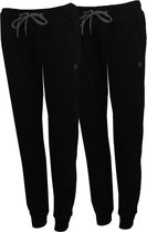 Lot de 2 pantalons de survêtement Donnay avec élastique Carolyn - Pantalons de sport - Femme - Taille XXXL - Zwart