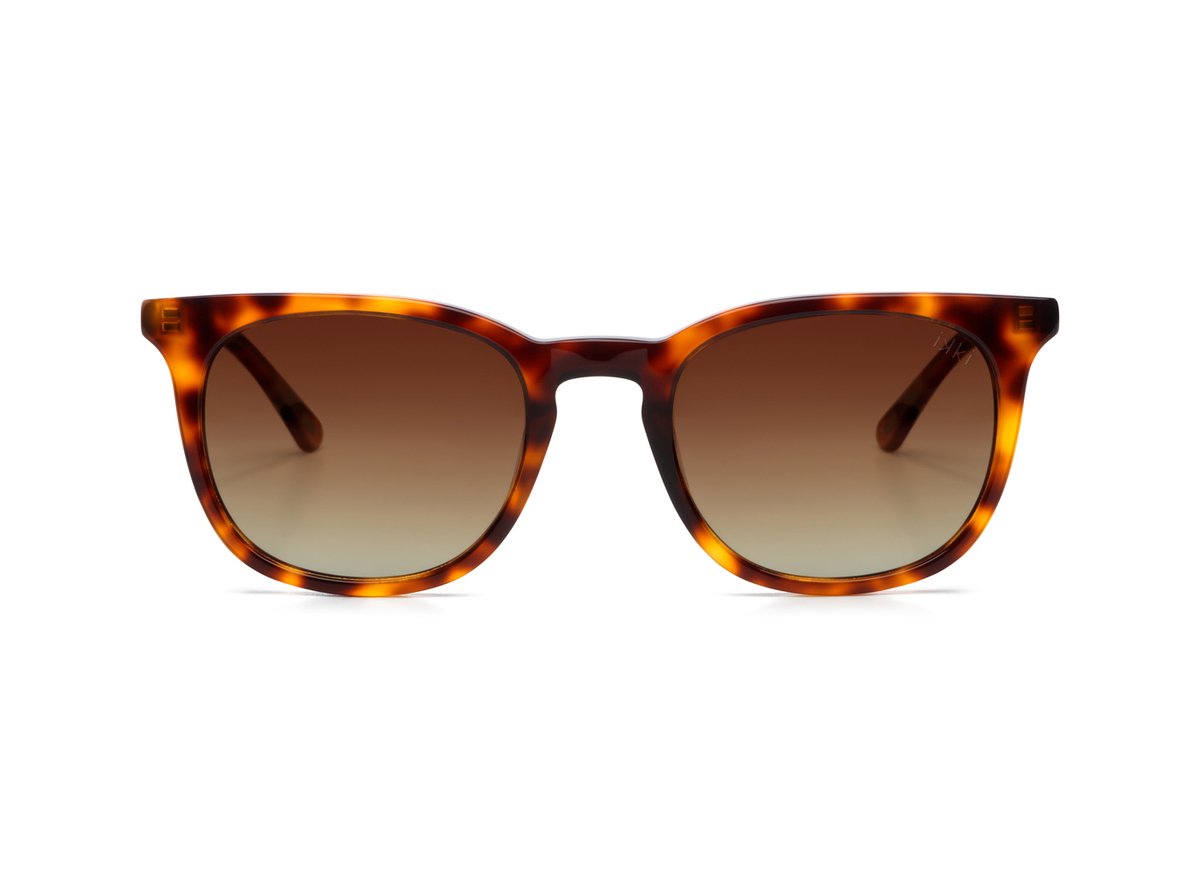 IKKI RUBY 97-3 Unisex Zonnebril - Handgemaakt - Plantaardig Acetaat - Turtle - Bruin