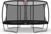 BERG trampoline ovale Champion sur pied noir 520 cm avec filet de sécurité deluxe XL