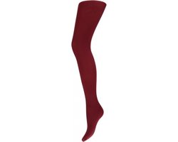 Carnaval verkleed dames panty van 60 denier - bordeauw rood - microfiber L/XL
