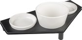 Duvo+ dinner set stone up buffet triangle 200ml - 41x14,5cm wit/zwart
